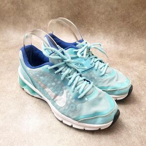 Nike Girls Womens Reax Run 10 747217-400 Sz 6.5Y M Blue Running Shoes